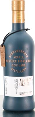 Ardnamurchan 2017 AD 08:17 CK.592 Visitor Center Edition Peated 1st. Fill Amer. Oak Ex Bourbon Barrel Distillery Visitor Center 60.4% 700ml