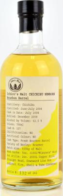 Chichibu 2008 Ichiro's Malt Newborn Fresh Bourbon Barrel #127 Distillery 62.5% 700ml