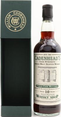 Miltonduff 10yo CA Cadenhead's Whisky Shop Edinburgh Sherry Firkin Cask Matured 54.2% 700ml