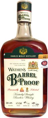 Wathen's Barrel Proof Personally Selected #99 K&L Wine Merchants Exclusive 58.69% 750ml