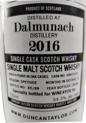 Dalmunach 2016 DT The Octave WINE4YOU bv 54.3% 700ml