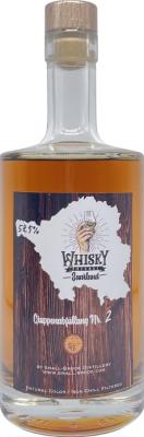Small Brook 2020 Gruppenabfullung 2 Rum Whisky Freunde Saarland 58.5% 500ml