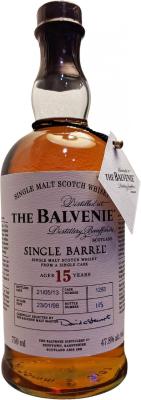 Balvenie 15yo Single Barrel Traditional Oak Cask 1293 47.8% 750ml