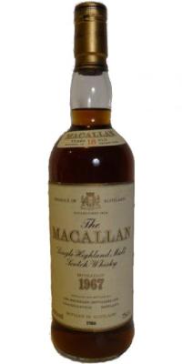 Macallan 1967 Vintage Sherry Wood Jumac GmbH Bonn 43% 750ml