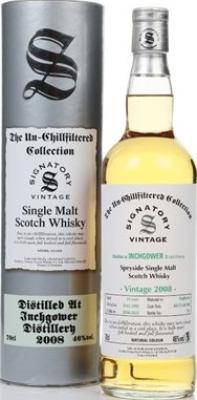 Inchgower 2008 SV The Un-Chillfiltered Collection Hogsheads 46% 700ml