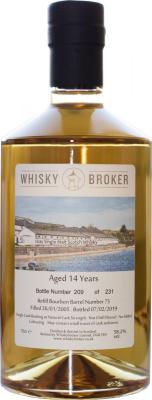 Islay Single Malt Scotch Whisky 2005 WhB Refill Bourbon Barrel #75 58.2% 700ml