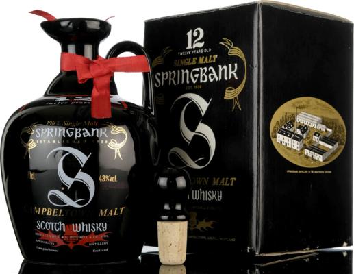 Springbank Ceramic Jug black 12yo 43% 700ml