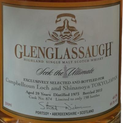 Glenglassaugh 1973 Seek the Ultimate Campbelltoun Loch and Shinanoya 46.3% 500ml