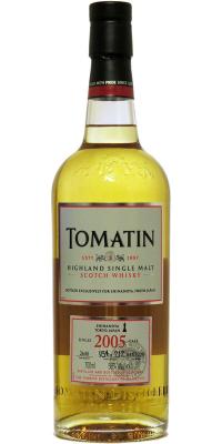 Tomatin 2005 Single Cask 1st Fill Bourbon Barrel #2648 Shinanoya Tokyo 59% 700ml