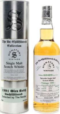 Glen Keith 1991 SV The Un-Chillfiltered Collection Bourbon Barrel #73639 45.6% 700ml