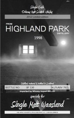 Highland Park 1998 WIB 709 Single Malt Waasland VZW 54.2% 700ml
