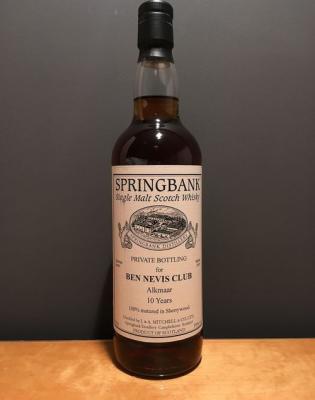 Springbank 1997 Private Bottling Sherry Cask Ben Nevis Club Alkmaar 59% 700ml