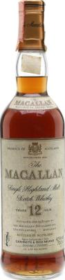 Macallan 12yo Single Highland Malt Scotch Whisky Sherry Wood Giovinetti Import 43% 700ml
