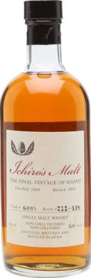 Hanyu 2000 Ichiro's Malt The Final Vintage of Hanyu #6095 60% 700ml