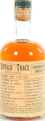 Buffalo Trace 2002 Experimental Collection Rice Bourbon Whisky American Oak 45% 375ml