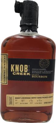 Knob Creek Single Barrel Select Kentucky Straight Bourbon Whisky Charred New American Oak #9040 Binny's Beverage Depot 60% 750ml