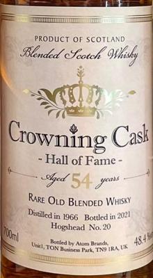 Crowning Cask 1966 AtB Rare Old Hall of Fame Hogshead 20 48.4% 700ml