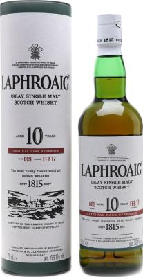 Laphroaig Cask Strength Batch #009 Seasoned Charred Oak Barrels 58.1% 700ml