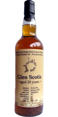 Glen Scotia 1991 RMS Limited Edition #1 #6 53.1% 700ml