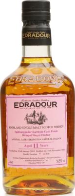 Edradour 2001 Spatburgunder Barrique Cask Finish Weingut Singer-Fischer 56.5% 700ml