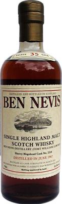 Ben Nevis 1967 35yo Sherry Hogshead #2218 Alambic Classique 52.5% 700ml