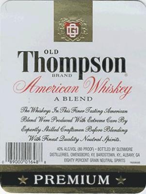 Old Thompson Premium American Oak Barrels 40% 750ml