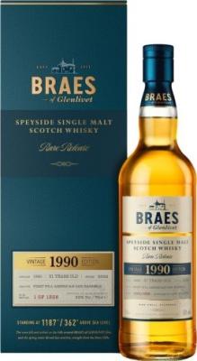 Braes of Glenlivet 1990 Vintage Edition 1st Fill American Oak Barrels 53% 700ml