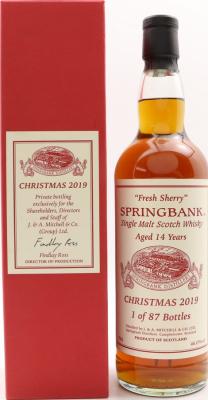 Springbank 14yo Christmas 2019 Fresh Sherry 46% 700ml
