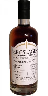 Bergslagens 2011 Ber Peated Sherry Cask #275 60% 700ml