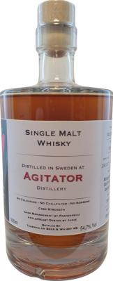 Agitator 2018 Private bottling Mongolian Oak. Ex. Brannland Iscider Franzarelli and Friends 54.7% 500ml