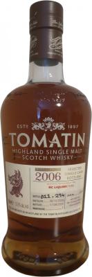 Tomatin 2006 #33278 BC Liquor Store 55.8% 700ml