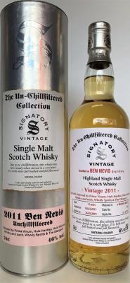 Ben Nevis 2011 SV The Un-Chillfiltered Collection Bourbon Barrel #153 46% 700ml