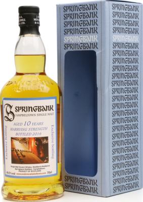 Springbank 10yo Marrying Strength Cadenhead Whisky Shop 49.5% 700ml