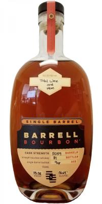 Barrell Bourbon 9yo Single Barrel Charred New American Oak Barrel 5D59 Total Wine 56.69% 750ml