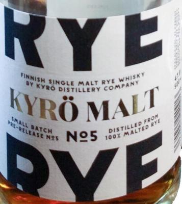 Kyro Malt Rye Virgin American Oak 47.2% 500ml