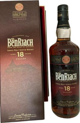 BenRiach 18yo Albariza Limited Production Bourbon + Pedro Ximenez Sherry Casks Finish 46% 700ml