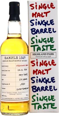 Highland Park 1976 SV Sample 1327 27yo #1985 46% 700ml