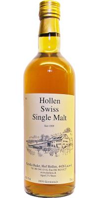 Hollen 2yo Swiss Single Malt Chardonnay French Oak Cask 42% 700ml