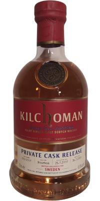 Kilchoman 2007 Bourbon Cask 215/2007 Sweden Exclusive 56.8% 700ml