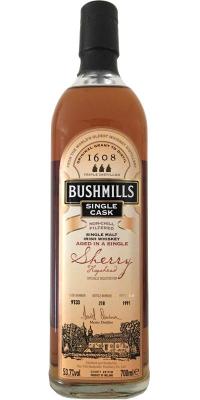 Bushmills 1991 Single Cask Sherry Hogshead #9133 53.7% 700ml