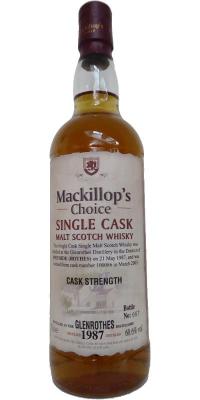 Glenrothes 1987 McC Single Cask Cask Strength #100086 60.6% 700ml