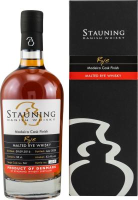 Stauning 2016 Rye Madeira Cask Finish #581 52.4% 500ml