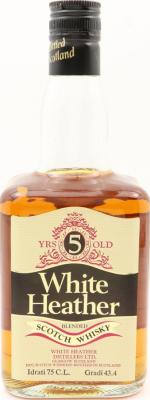 White Heather 5yo Blended Scotch Whisky 43.4% 750ml