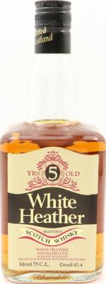 White Heather 5yo Blended Scotch Whisky 43.4% 750ml