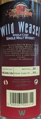 Wild Weasel Single Malt Whisky Single cask 46% 700ml