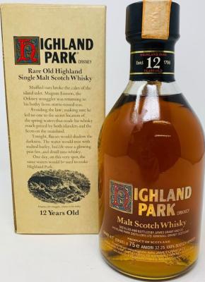 Highland Park 12yo Screen printed label 40% 750ml