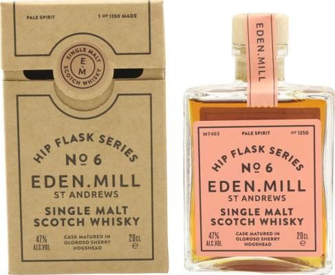 Eden Mill Hip Flask Series #6 Oloroso Sherry Hogshead 47% 200ml