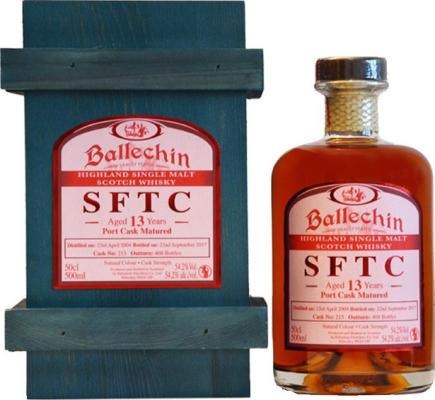 Ballechin 2004 SFTC Port Cask Matured #215 54.2% 500ml