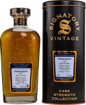 Bunnahabhain 1977 SV Cask Strength Collection Hogshead 52.5% 700ml