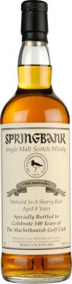 Springbank 8yo Private Bottling Sherry Butt The Machrihanish Golf Club 55.2% 700ml